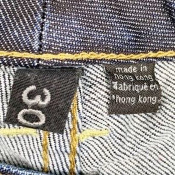 Club Monaco Stove Pipe Jeans Thrashed Distressed Groin Pork Chop Pockets Size 30 - Picture 10 of 16